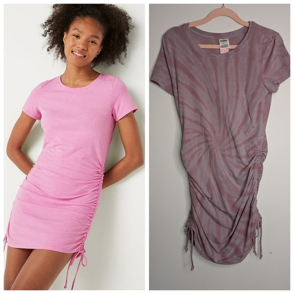 2/$10-VS PINK ruched side tie mini dress NWT With Small Flaw - Picture 1 of 9